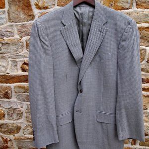 CANALI Men's Travel gray checked wool sport coat blazer jacket 44r - Italy